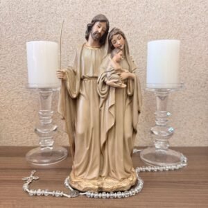 SAGRADA FAMILIA COM CAJADO 30CM - WOOD